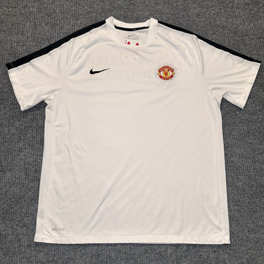 Nike Manchester‎ United Jersey Men Sz XL White Premier League Football Soccer
